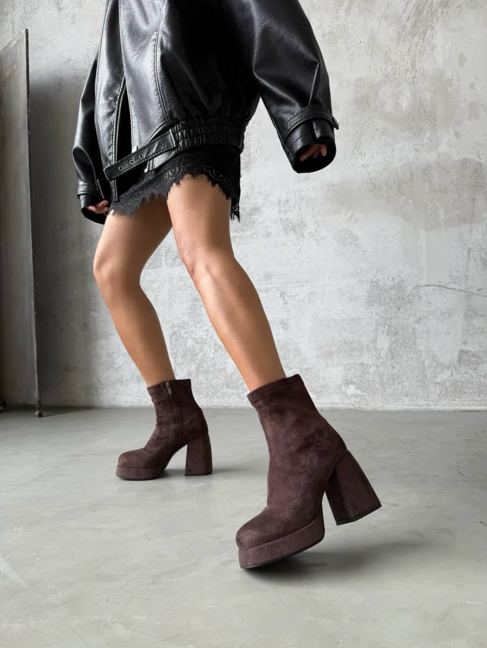 ботильоны замшевые,ботильоны женские,стильные ботильоны,женские ботильоны на платформе,замшевые ботинки