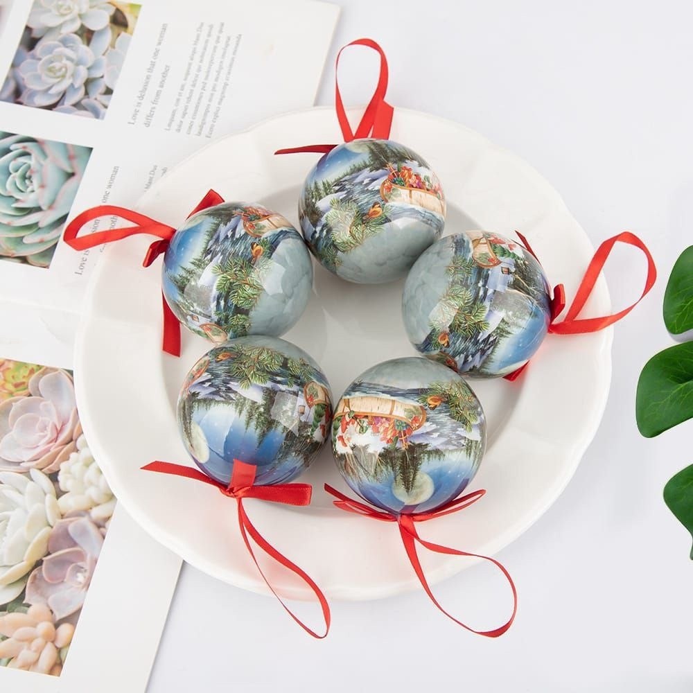 новогодний набор елочных шаров 7 шт,набор елочных шаров новогодние,набор елочных шаров в коробке,набор елочных шаров,шары новогодние набор
