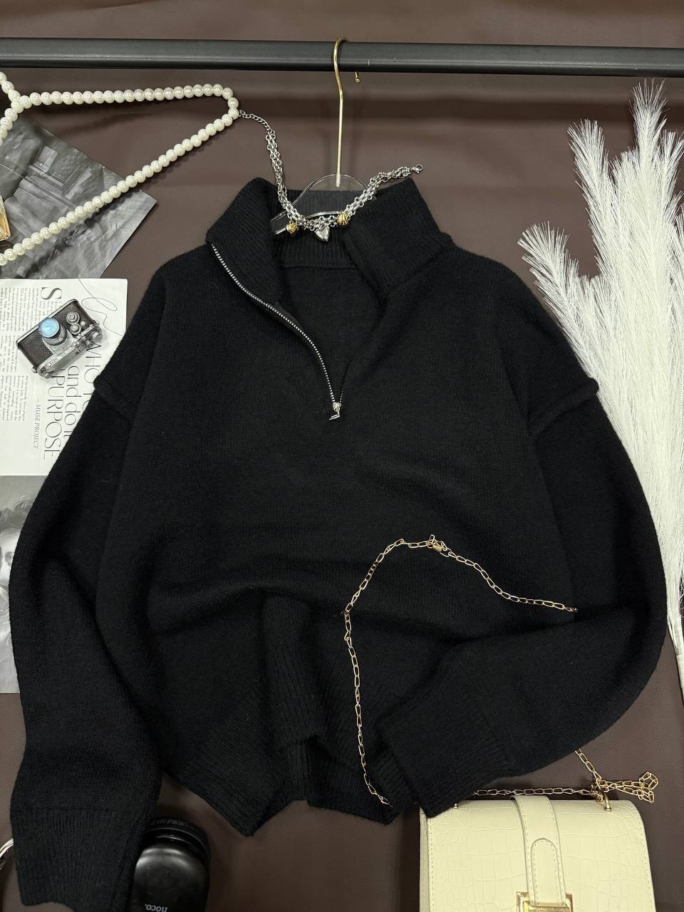 свитер с замком,кофта с замком,кофта с застежкой,свитера женские,свитер кофта оверсайз