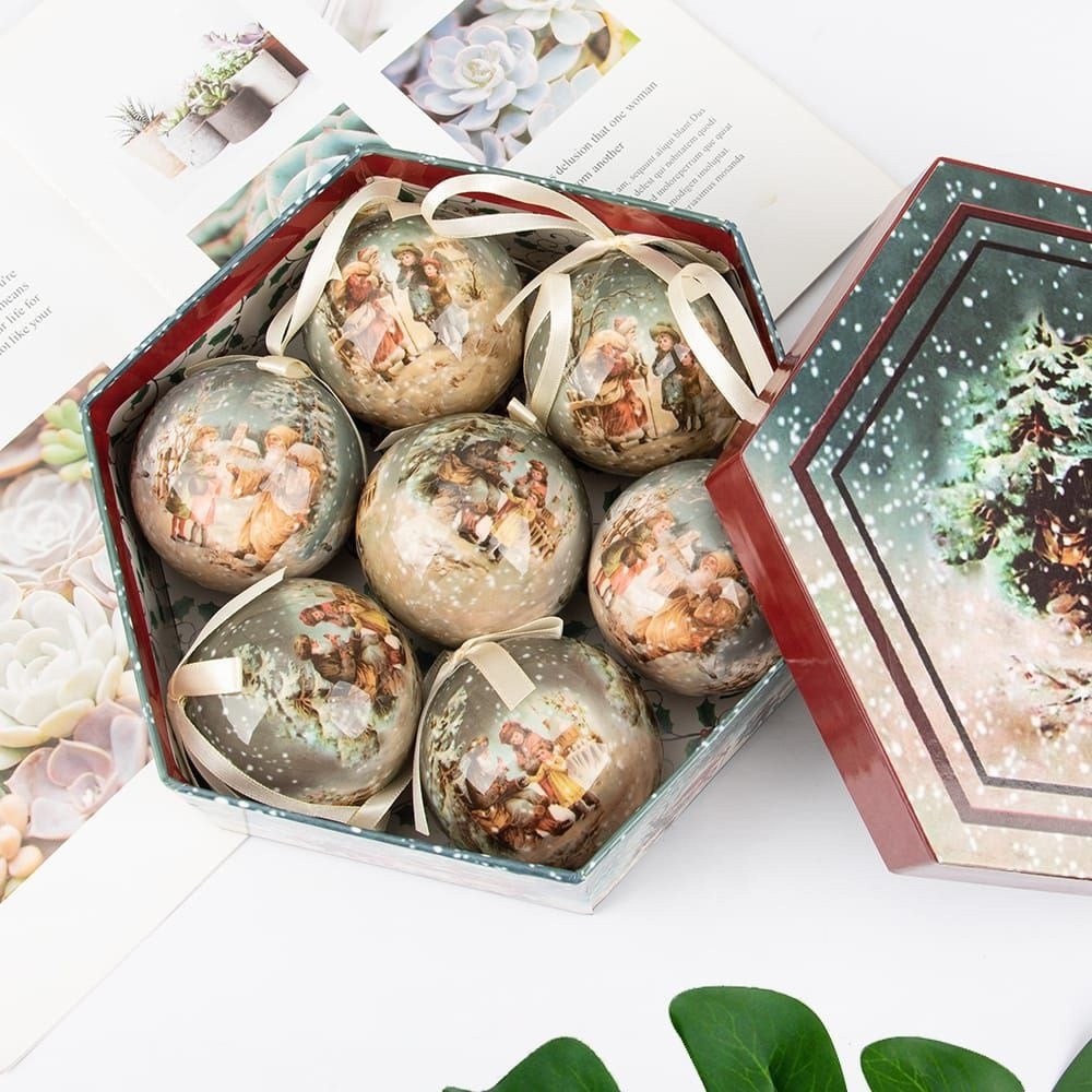 новогодний набор елочных шаров 7 шт,новогодний набор елочных шаров,набор елочных шаров,набор новогодние шары,набор елочных шариков