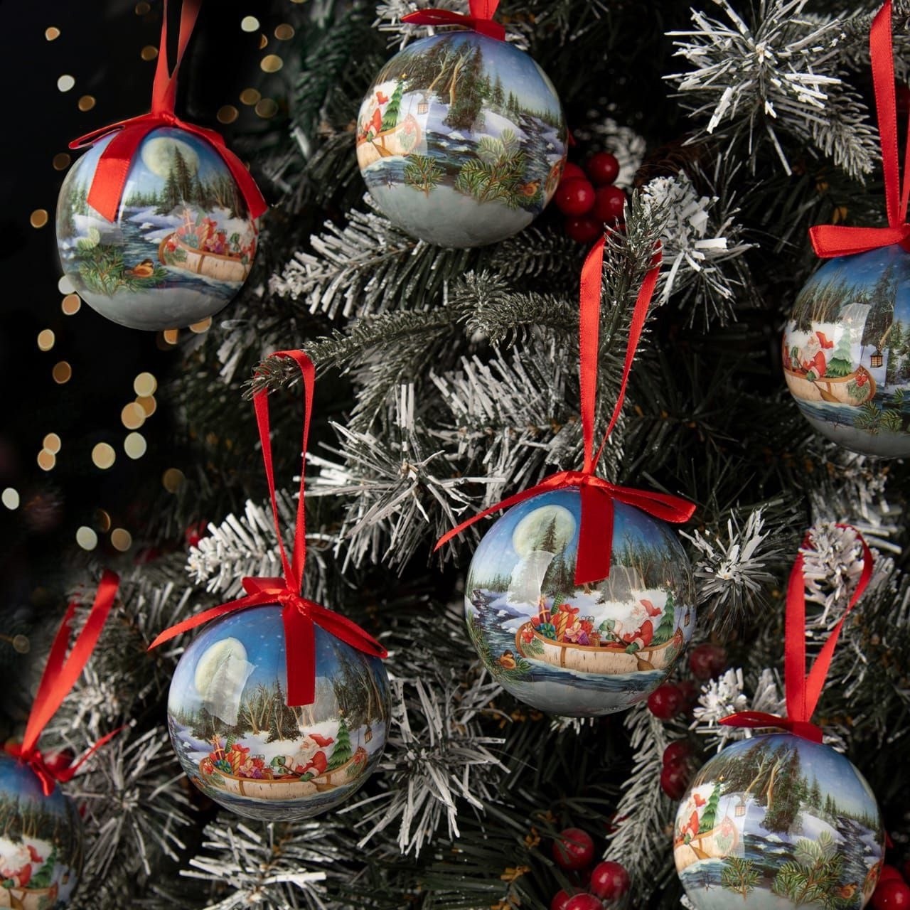 новогодний набор елочных шаров 7 шт,набор елочных шаров новогодние,набор елочных шаров в коробке,набор елочных шаров,шары новогодние набор