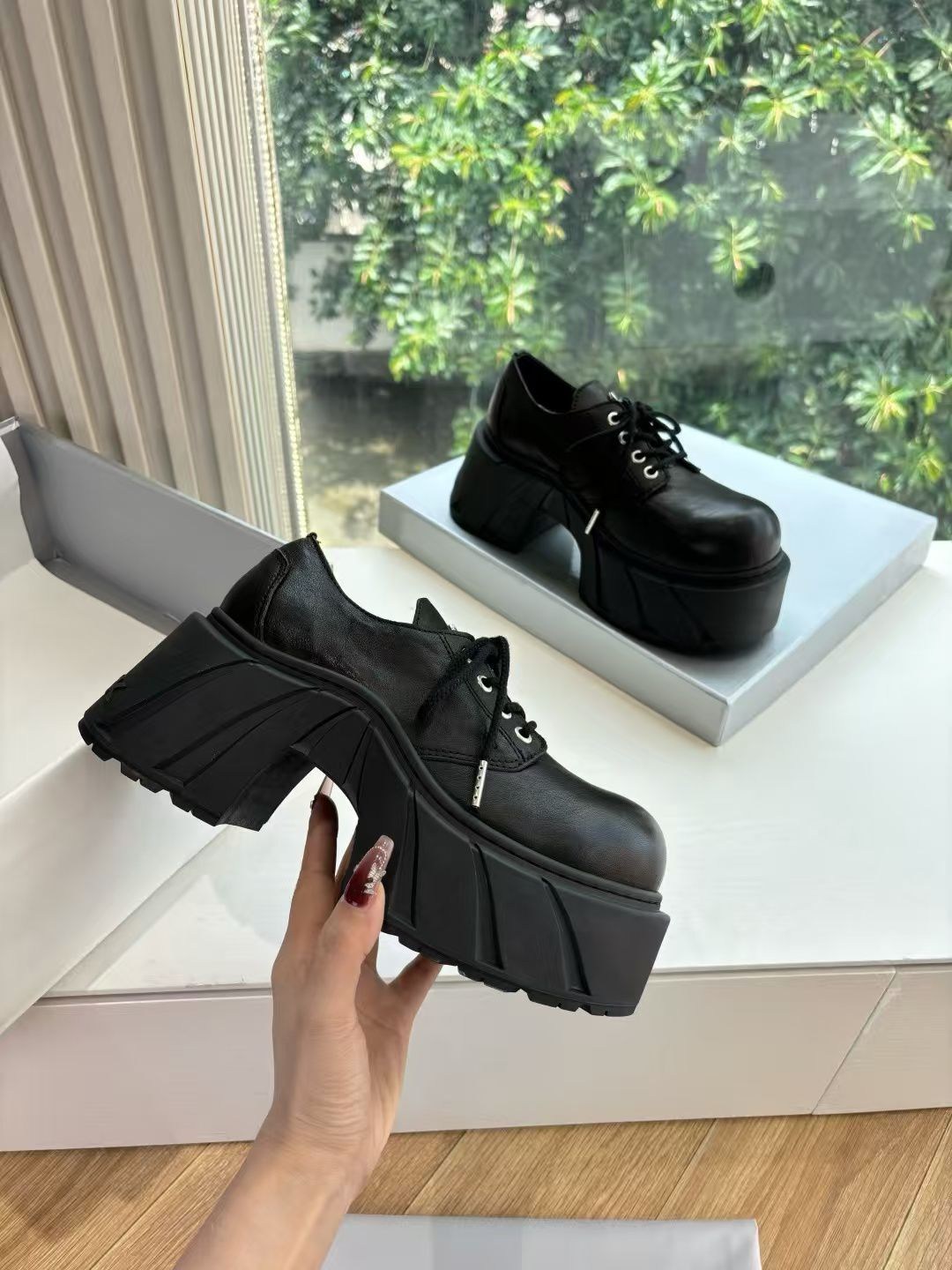 ,туфли в стиле, женская,туфли на толстой подошве,туфли женские