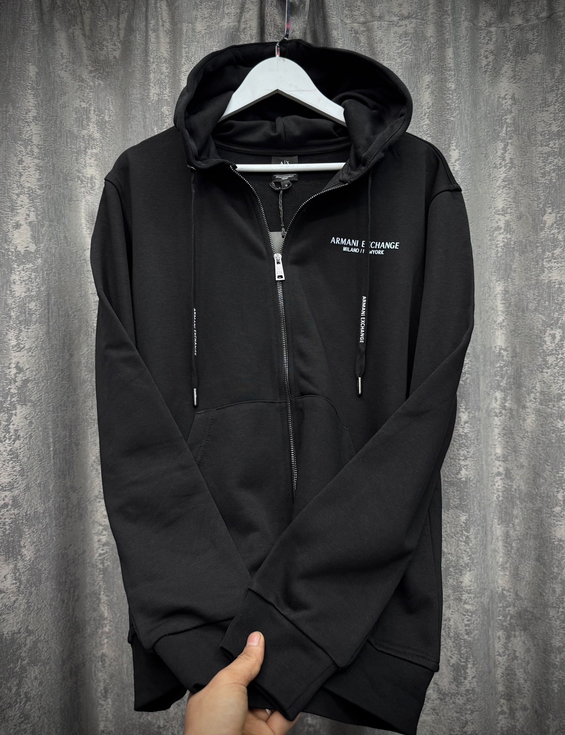 мужская толстовка armani exchange,толстовка с капюшоном на молнии armani exchange,кофта мужской,толстовка armani exchange толстовка,толстовка