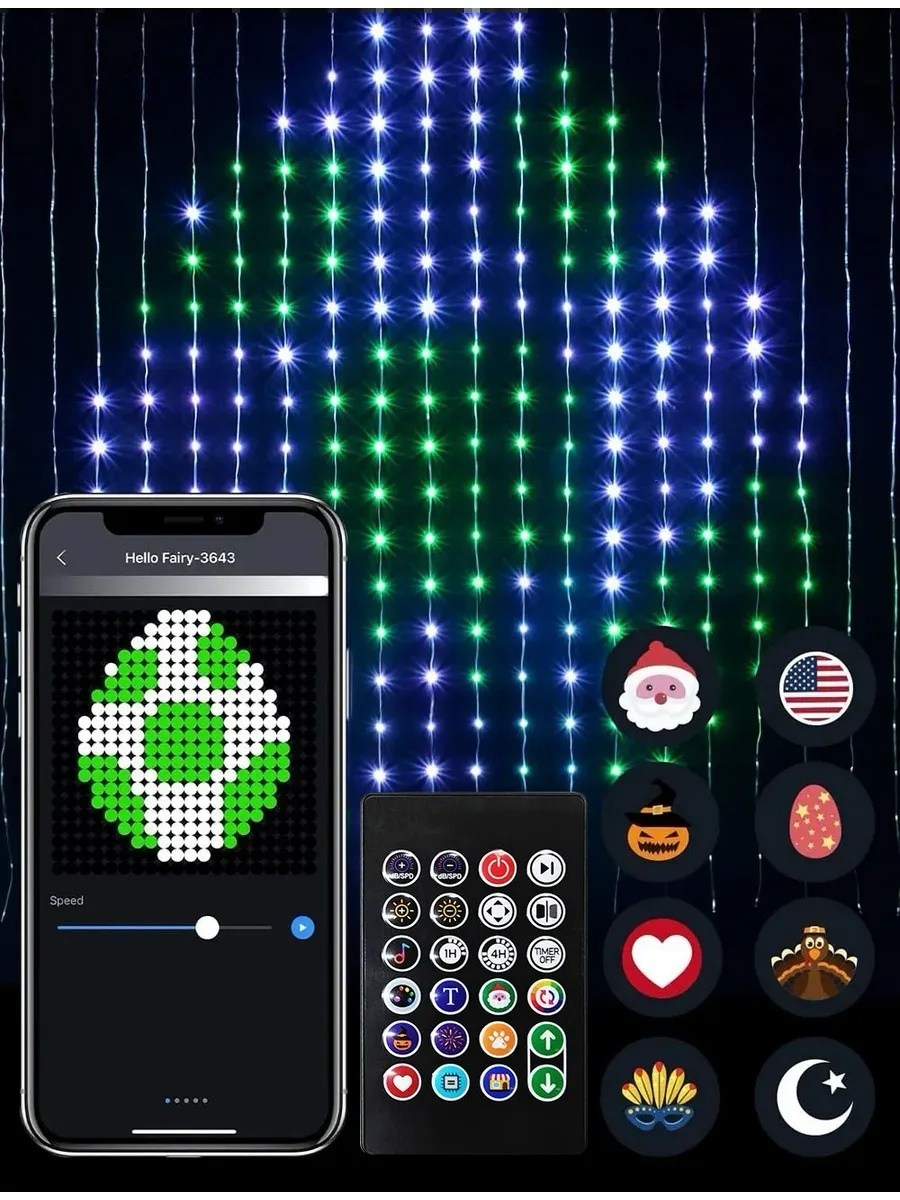 умная светодиодная,приложения светодиодный,светодиодная светильник,светодиодная rgb гирлянда,уличная светодиодная гирлянда rgb с
