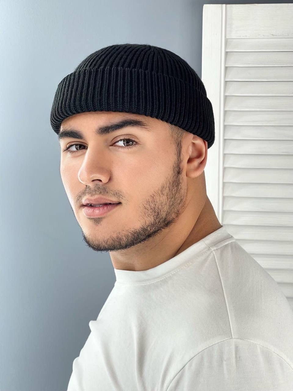 шапка бини унисекс,шапка мужская бини,шапка бини,короткая шапка бини,шапка бини докер мужская