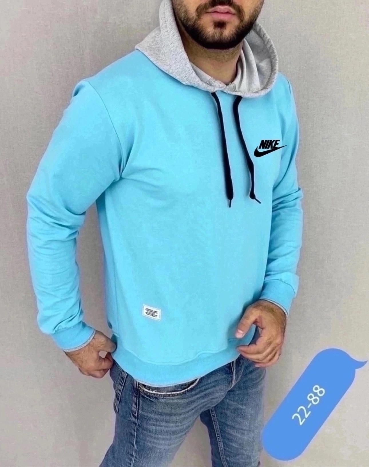 мужская толстовка,мужская кофта,голубая толстовка,толстовка тонкая,толстовка стильная