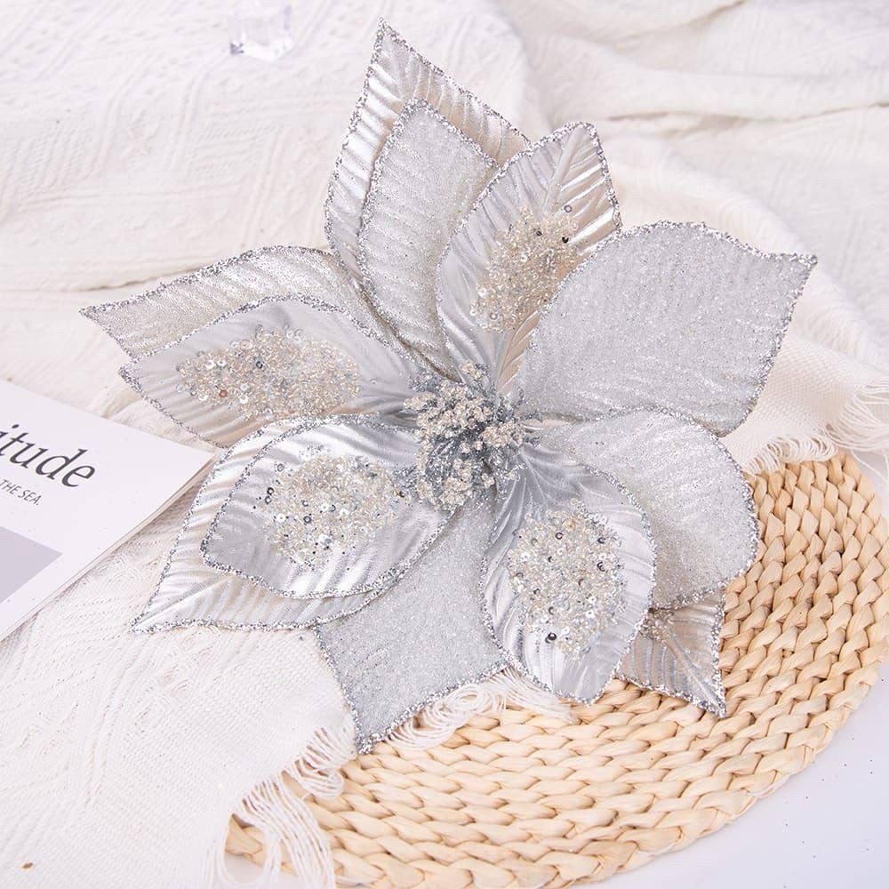 пуансеттия елочное украшение,цветок рождественский,цветок пуансеттия рождественская,украшение новогоднее,новогоднее украшение цветок