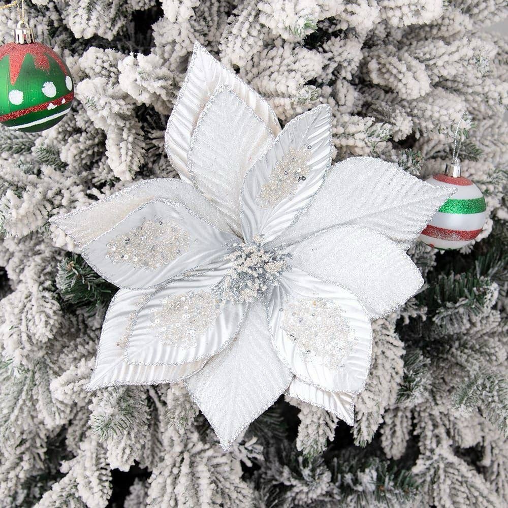 пуансеттия елочное украшение,цветок рождественский,цветок пуансеттия рождественская,украшение новогоднее,новогоднее украшение цветок
