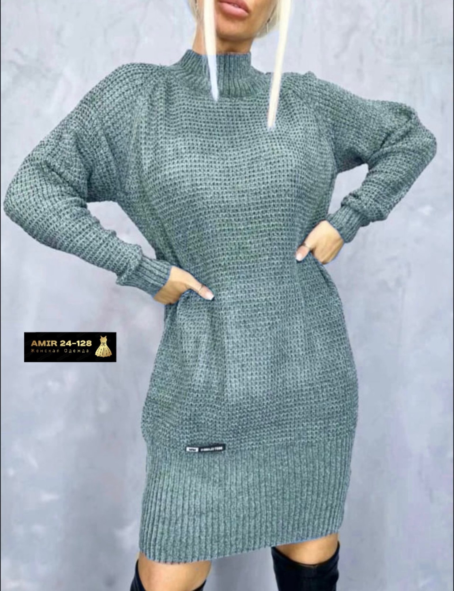 туника женская,вязаное платье,платье женская,платье вязаное теплое,платье туника