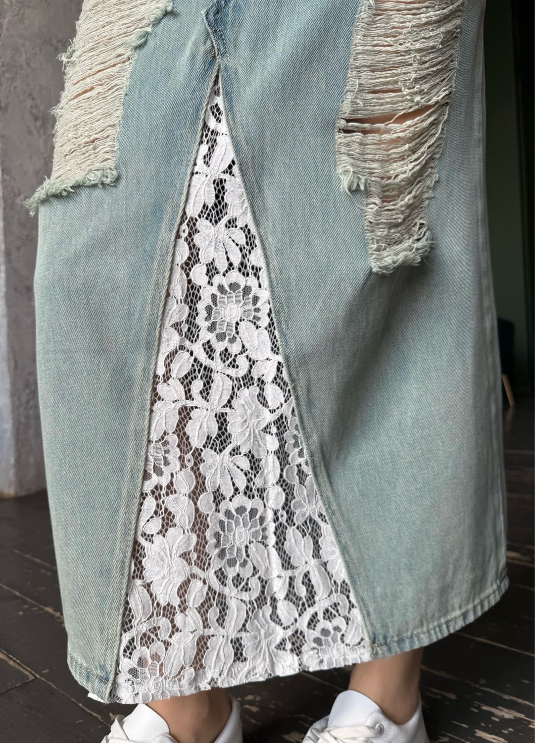 женские джинсовые юбки,джинсовая юбка,джинсовая длинная юбка,джинсовая юбка с кружевом,юбка джинсовая с разрезами
