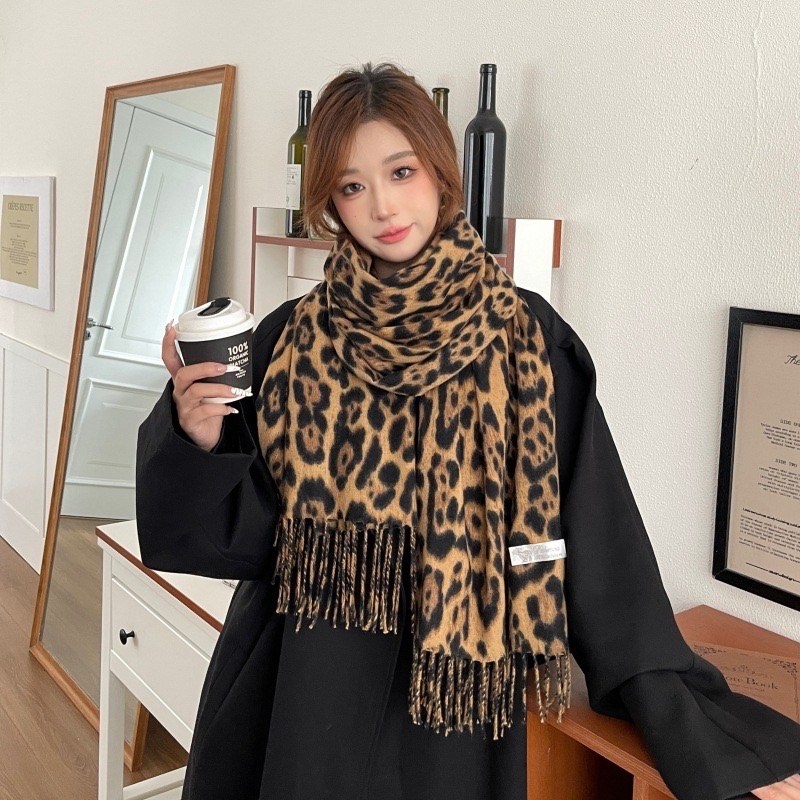 шарф леопардовый,палантин леопардовый теплый,палантин леопардовый теплый кашемир,шарфы для женщин,теплые шарфы