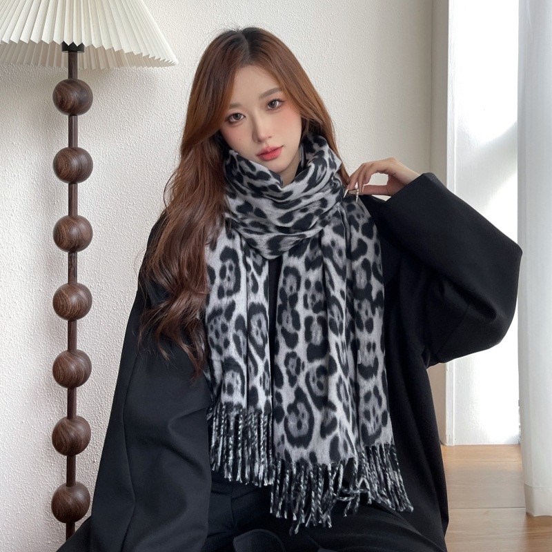 шарф леопардовый,палантин леопардовый теплый,палантин леопардовый теплый кашемир,шарфы для женщин,теплые шарфы