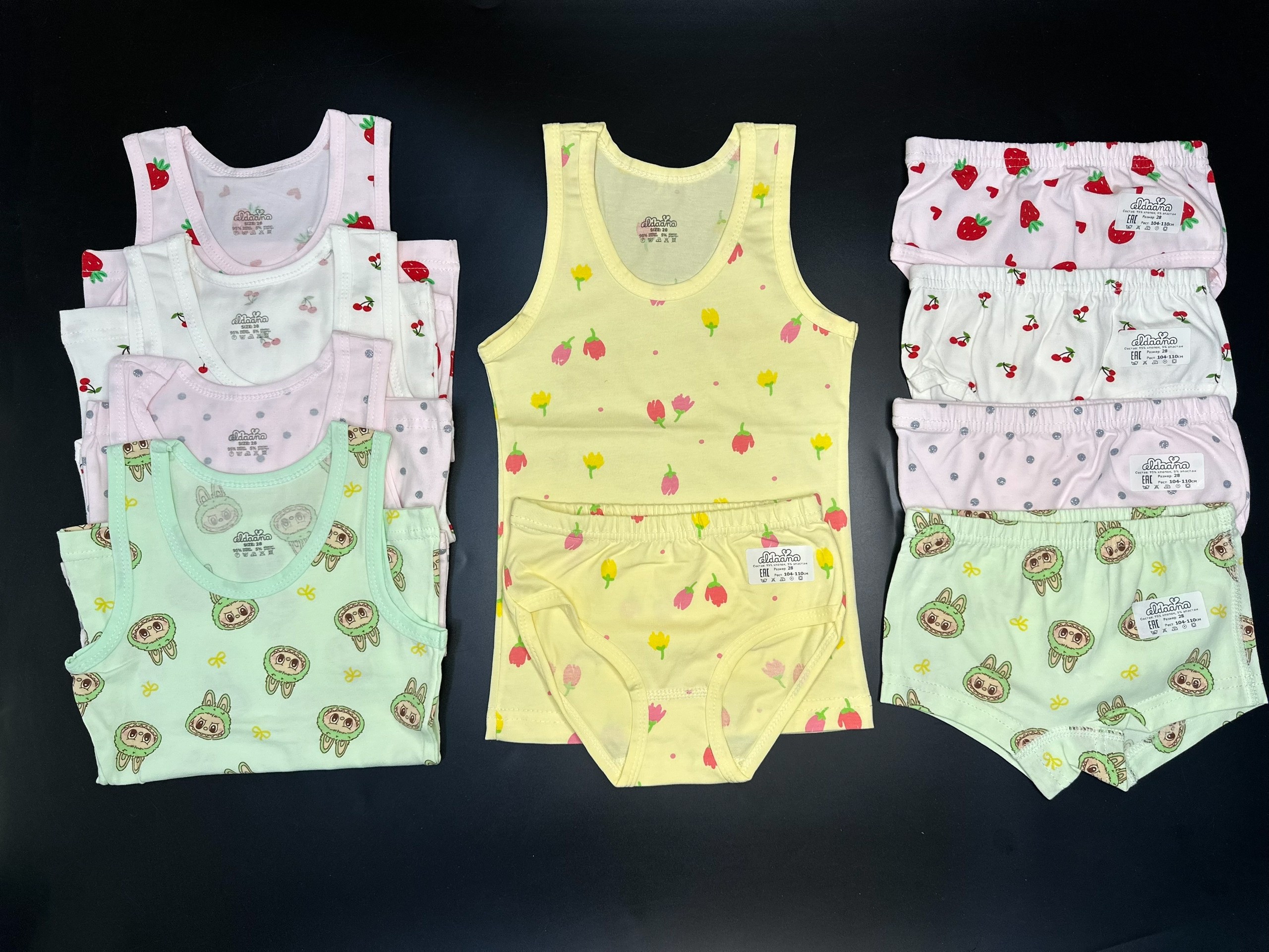детский комплект нижнего белья,комплект нижнего белья для девочек,комплект майка трусы для девочки,комплект майка трусы,детское нижнее белье