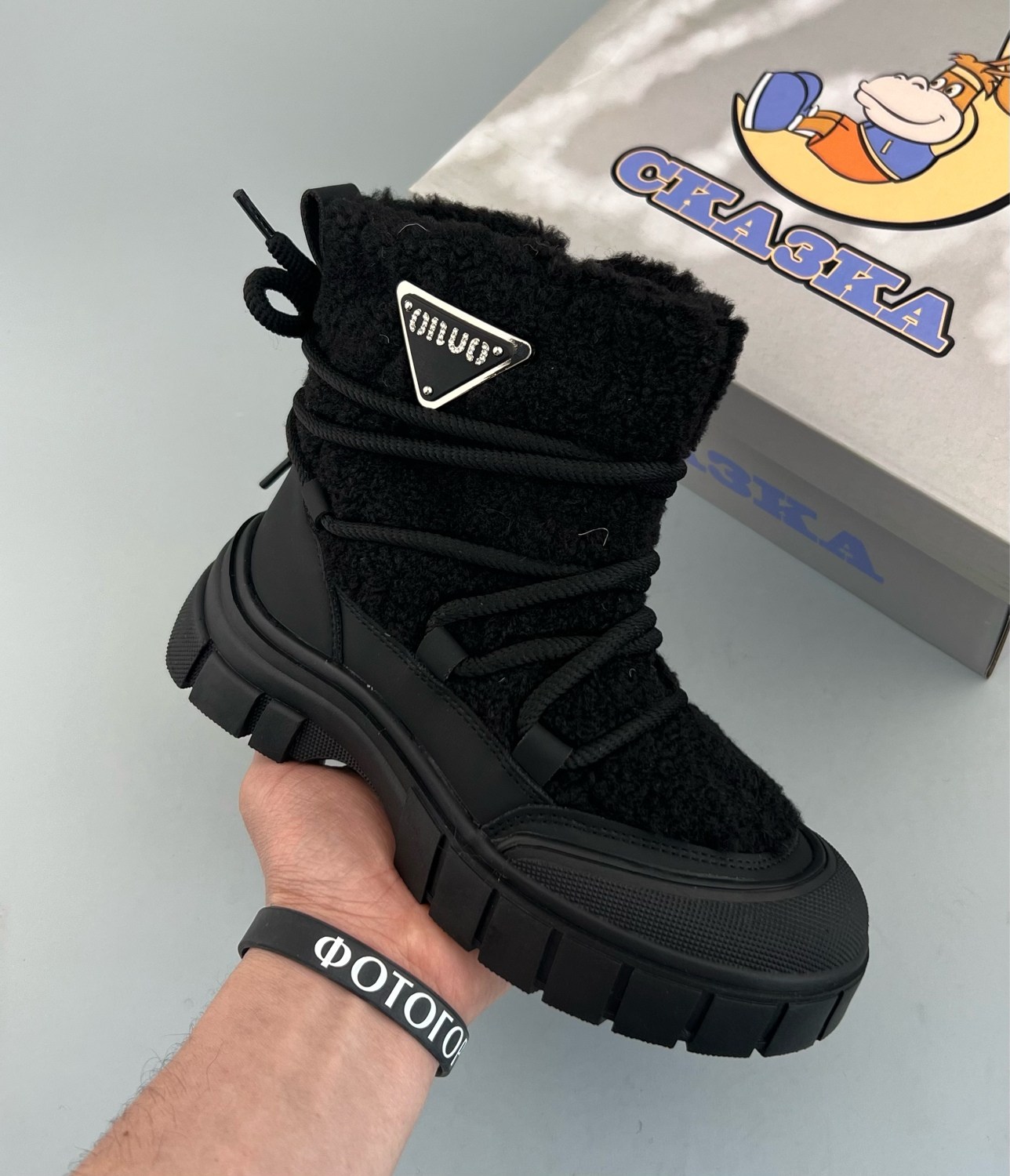 дутики prada,, женская зимняя,дутики прада женские,ботинки прада