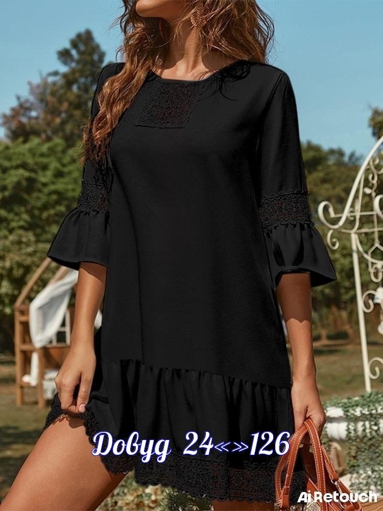платье туника,женский платье,платье летнее женское,платье с кружевами,свободные платья для женщин
