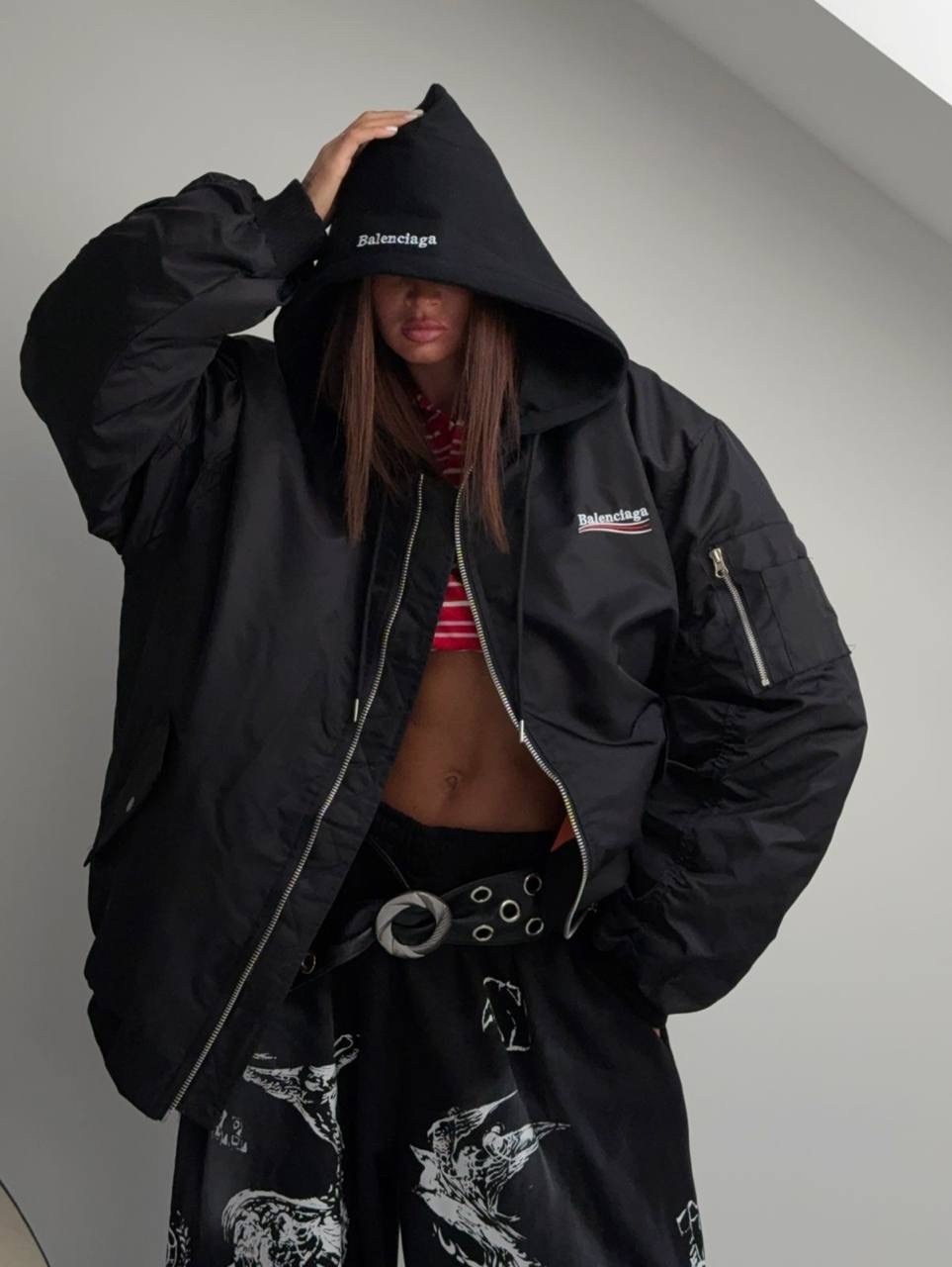 хип хоп стиль,куртка оверсайз,женский брюки,одежда для женщин
