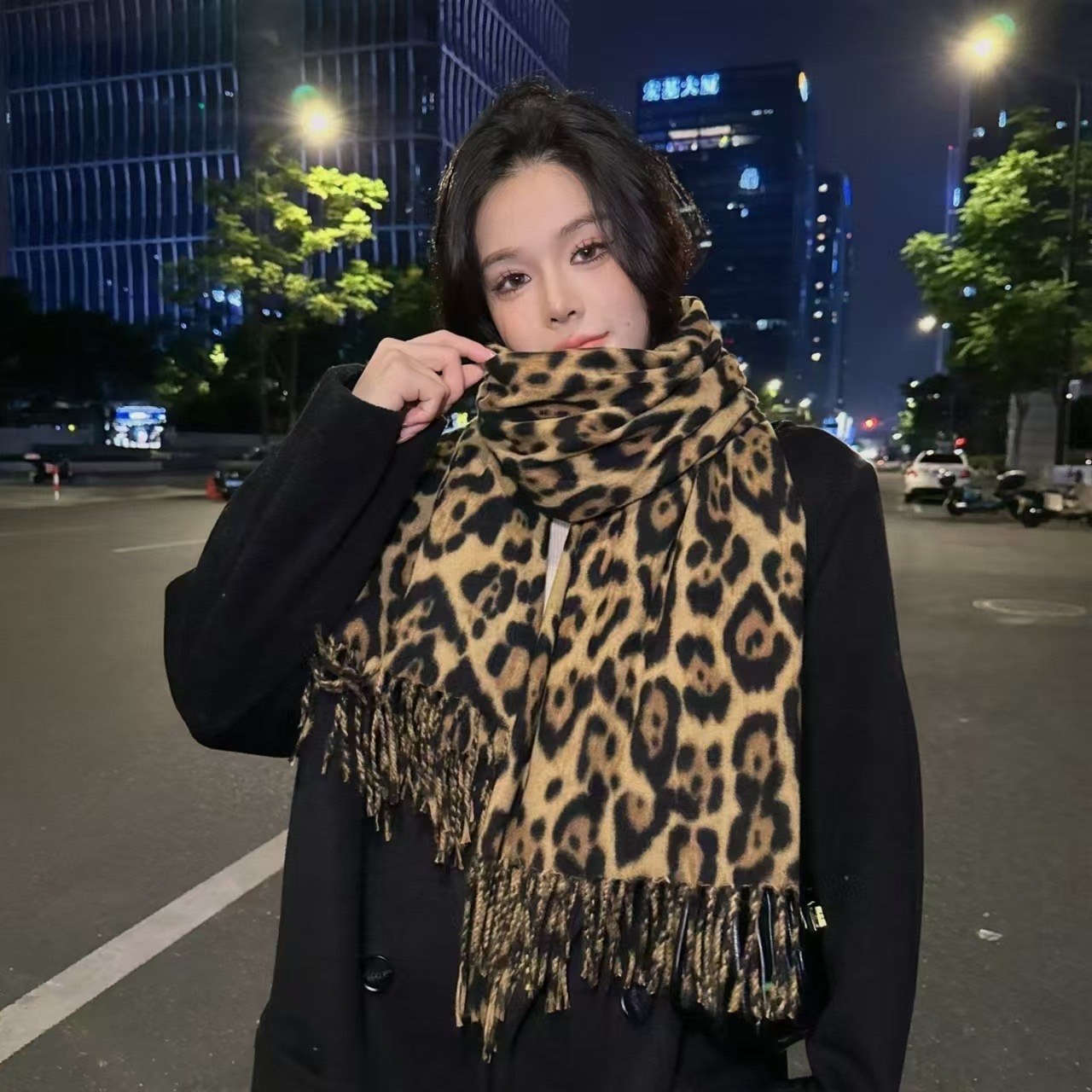 шарф леопардовый,палантин леопардовый теплый,палантин леопардовый теплый кашемир,шарфы для женщин,теплые шарфы