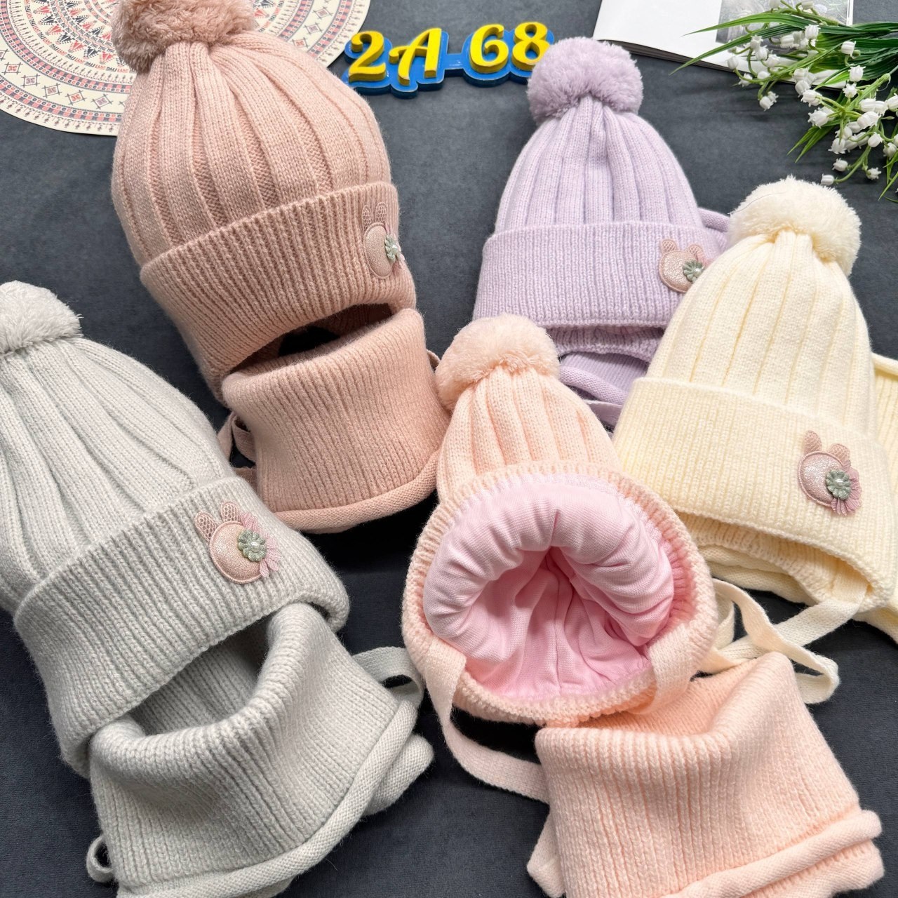 комплект шапка снуд,шапка вязаная для девочек,детские шапки,шапки комплект,комплект детский шапка