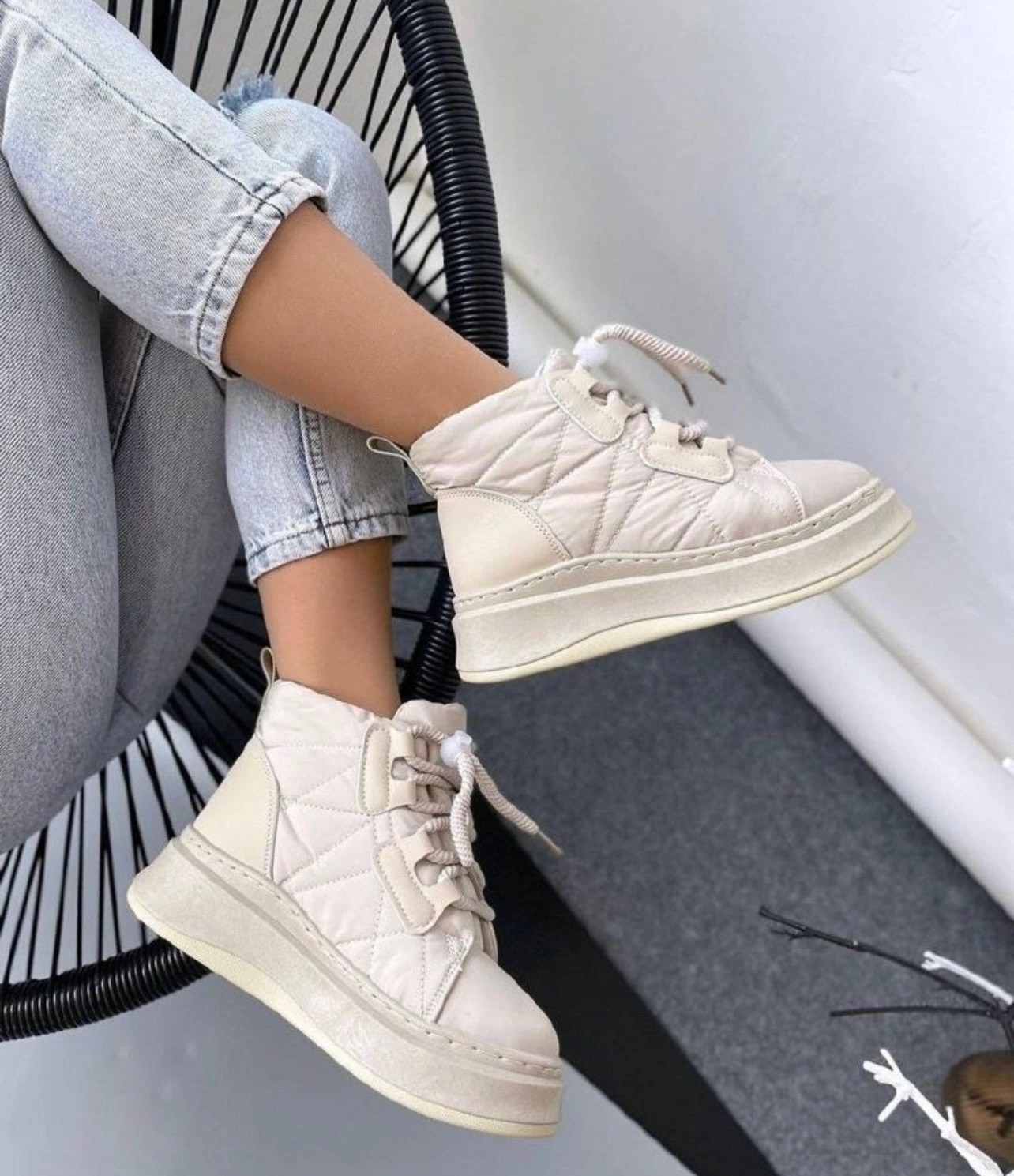 дутики кроссовки,кроссовки женскиe,стильные зимние ботинки,,кроссовки натуральные