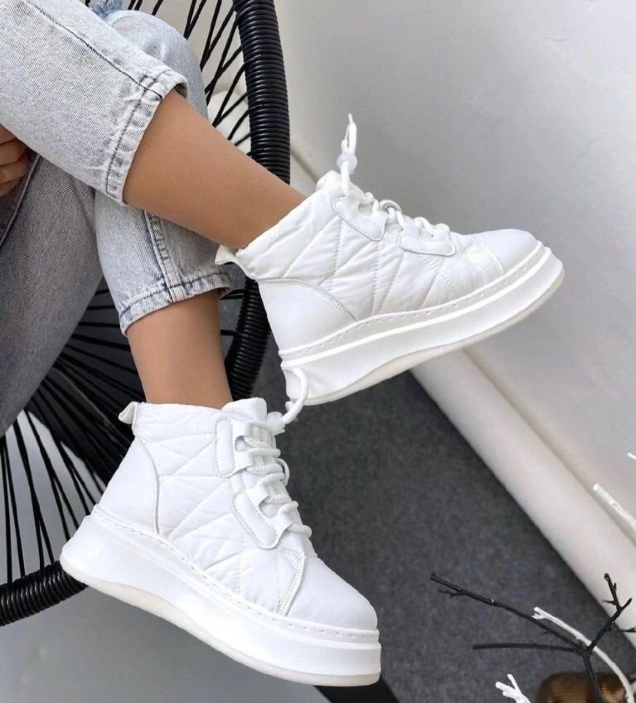 дутики кроссовки,кроссовки женскиe,стильные зимние ботинки,,кроссовки натуральные