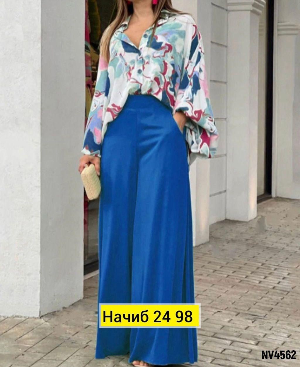 женские костюмы,широкие брюки,комплект одежды женские,юбка-брюки женские палаццо из шифона,костюмы двойки