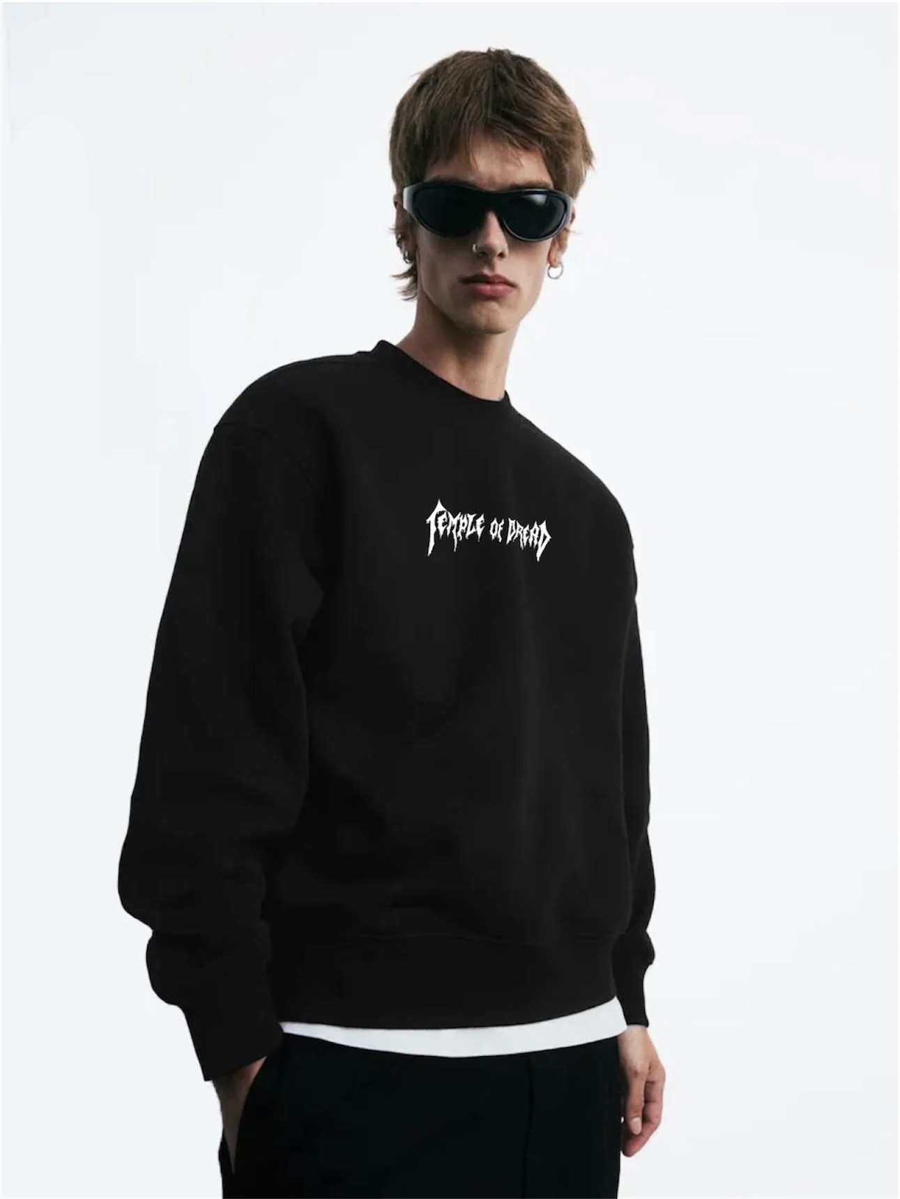 свитшот черный оверсайз,jacob sartorius sweatshirt,мужские свитшоты,толстовка свободного кроя,толстовка свитшот мужской