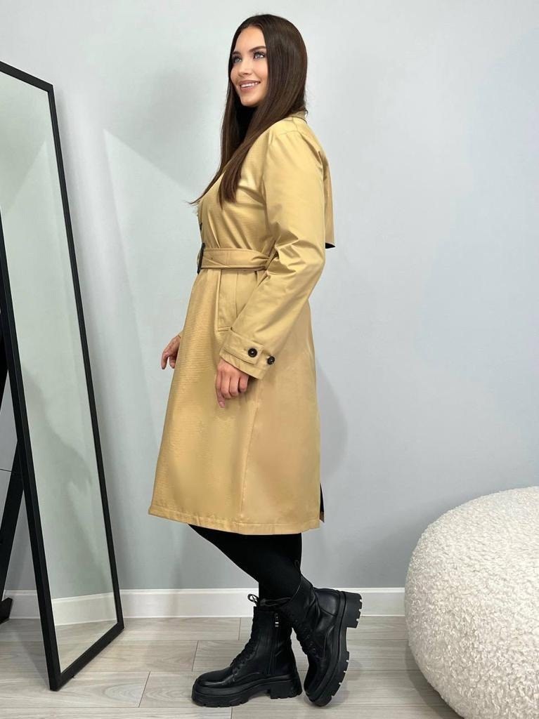женский плащ,тренч плащ,тренчкот стильный удлиненный плащ,плащ тренч женский,бежевый плащ
