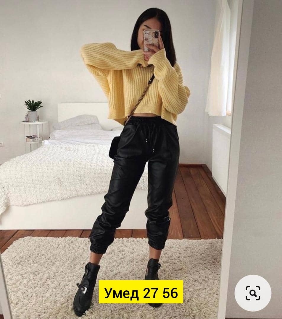 кожаные брюки,модные брюки,образ с кожаными брюками,модные образы