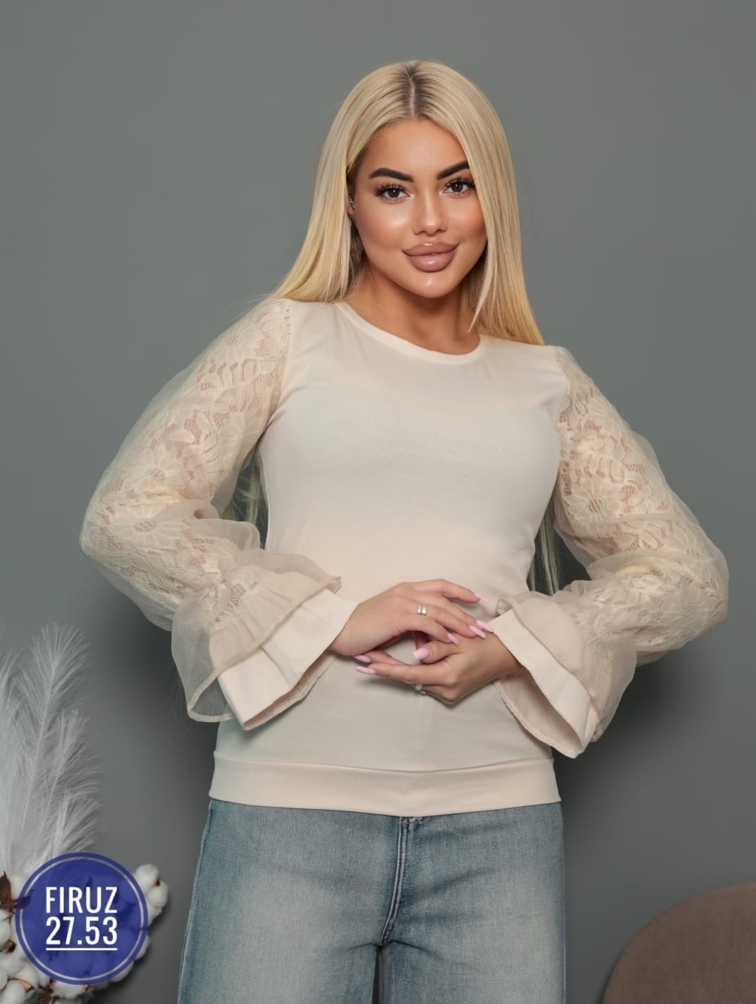 кофта женская,элегантный джемпер,нарядная кофта,кофта с кружевными рукавами,блузка кофточка
