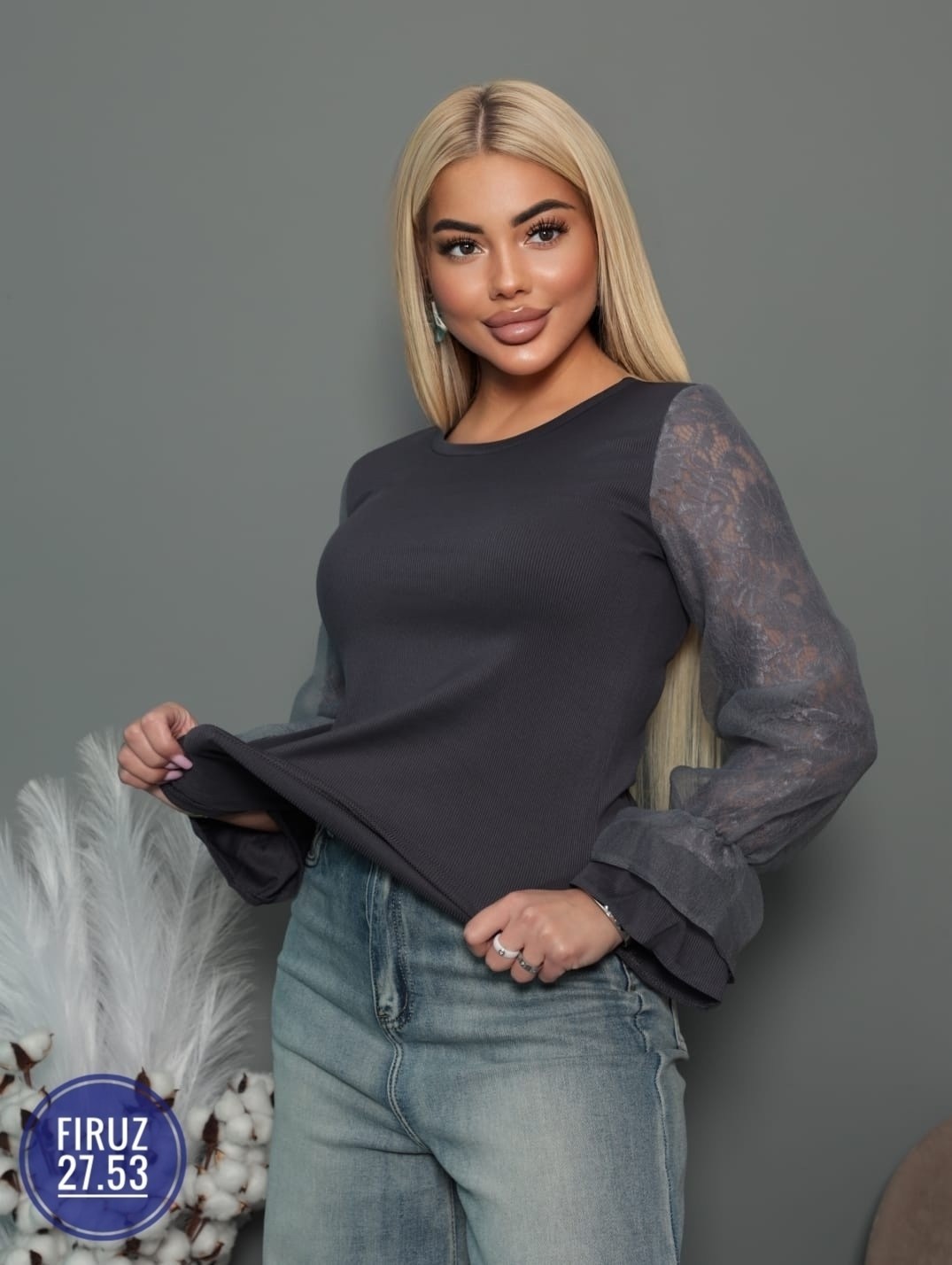 кофта женская,элегантный джемпер,нарядная кофта,кофта с кружевными рукавами,блузка кофточка