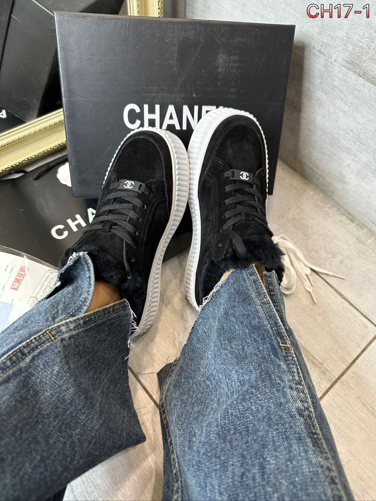 ,кеды chanel,кроссовки chanel,кроссовки зимние шанель,высокие теплые кеды шанель