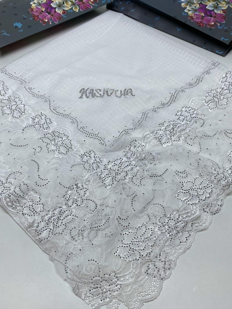 новинки платок,красивый платок,платки женские,белый платок,палантин с кружевами