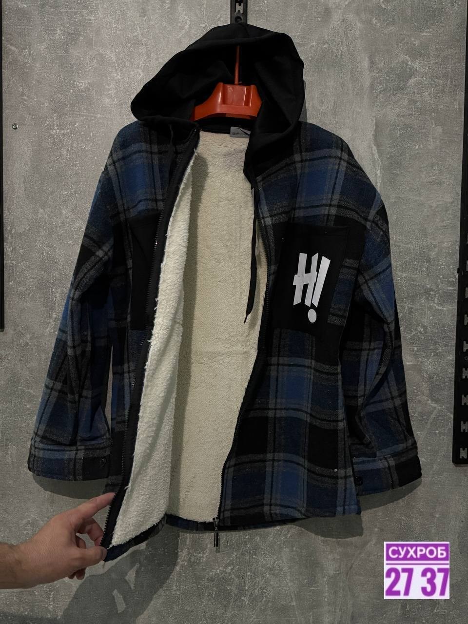 рубашка с капюшоном,теплая рубашка,рубашка теплая в клетку оверсайз,рубашка в клетку с капюшоном,теплая рубашка с капюшоном