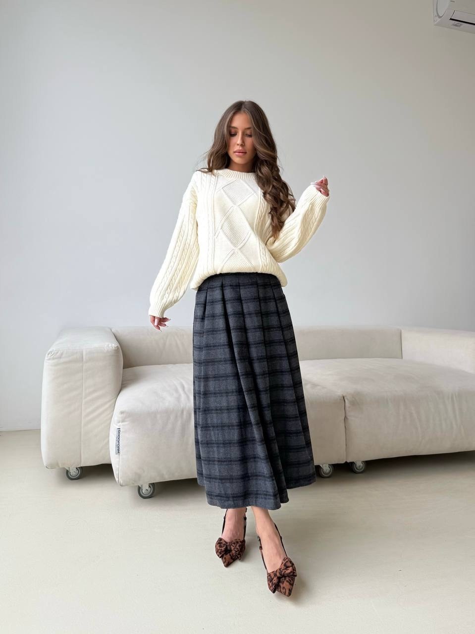 юбка миди,юбки длинные,юбки в клетку,клетчатая юбка,юбка миди в клетку
