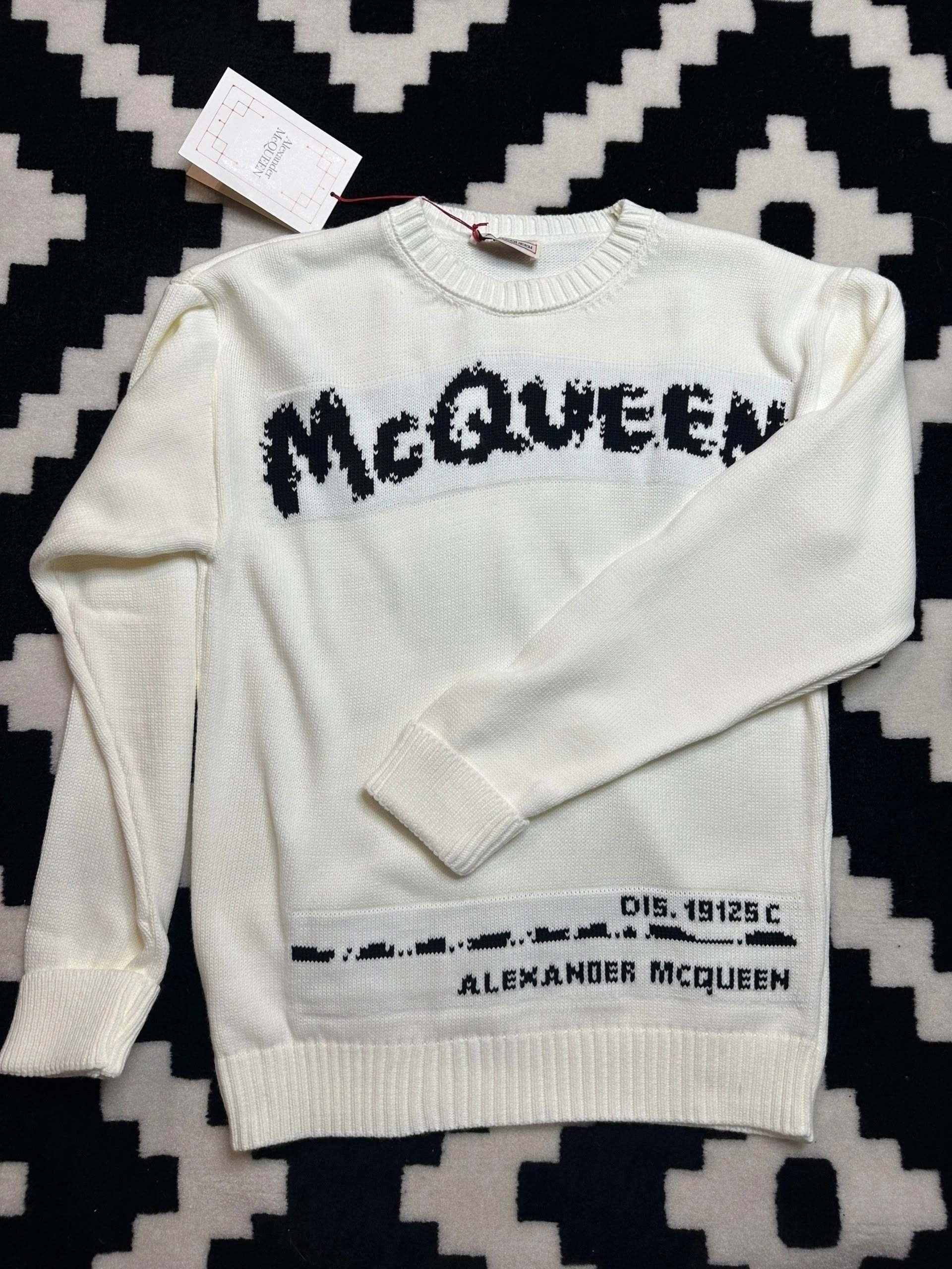 свитер alexander mcqueen,джемпер с логотипом,мужские свитеры alexander mcqueen,alexander mcqueen,джемпер с узорами