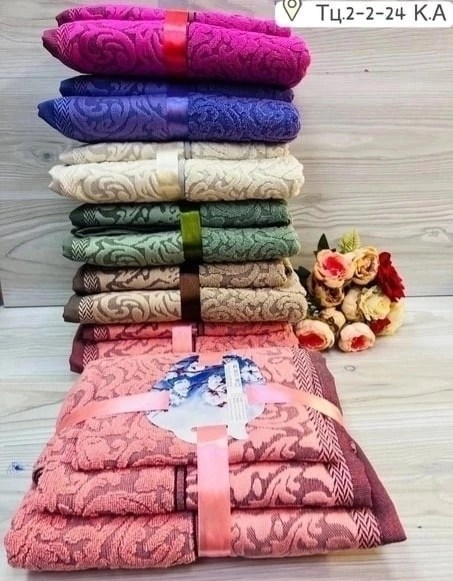 комплект из трех полотенец,комплект полотенец,полотенца ,комплект махровых полотенец,набор полотенец махровые