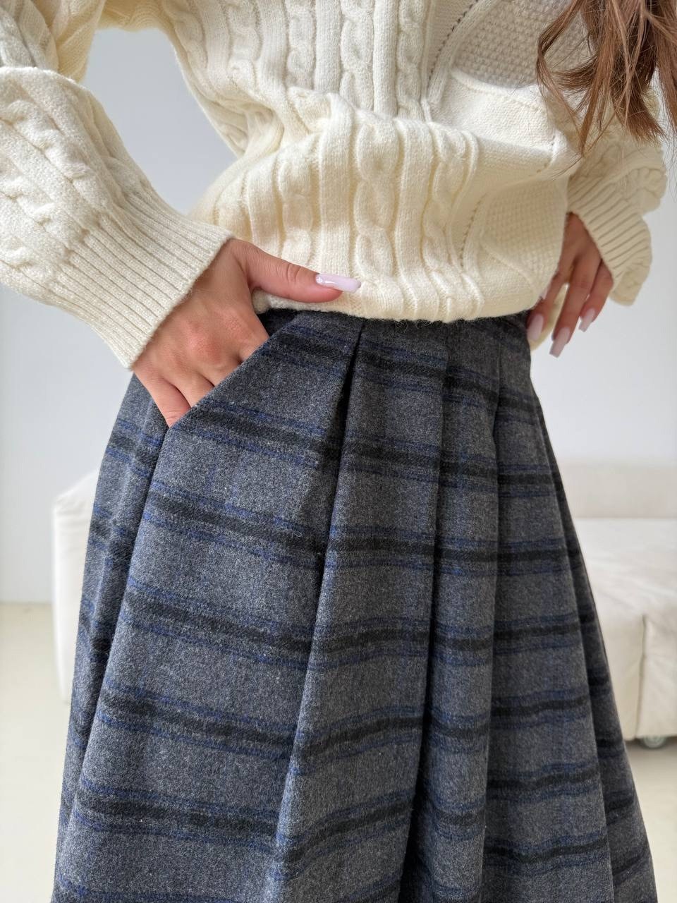 юбка миди,юбки длинные,юбки в клетку,клетчатая юбка,юбка миди в клетку