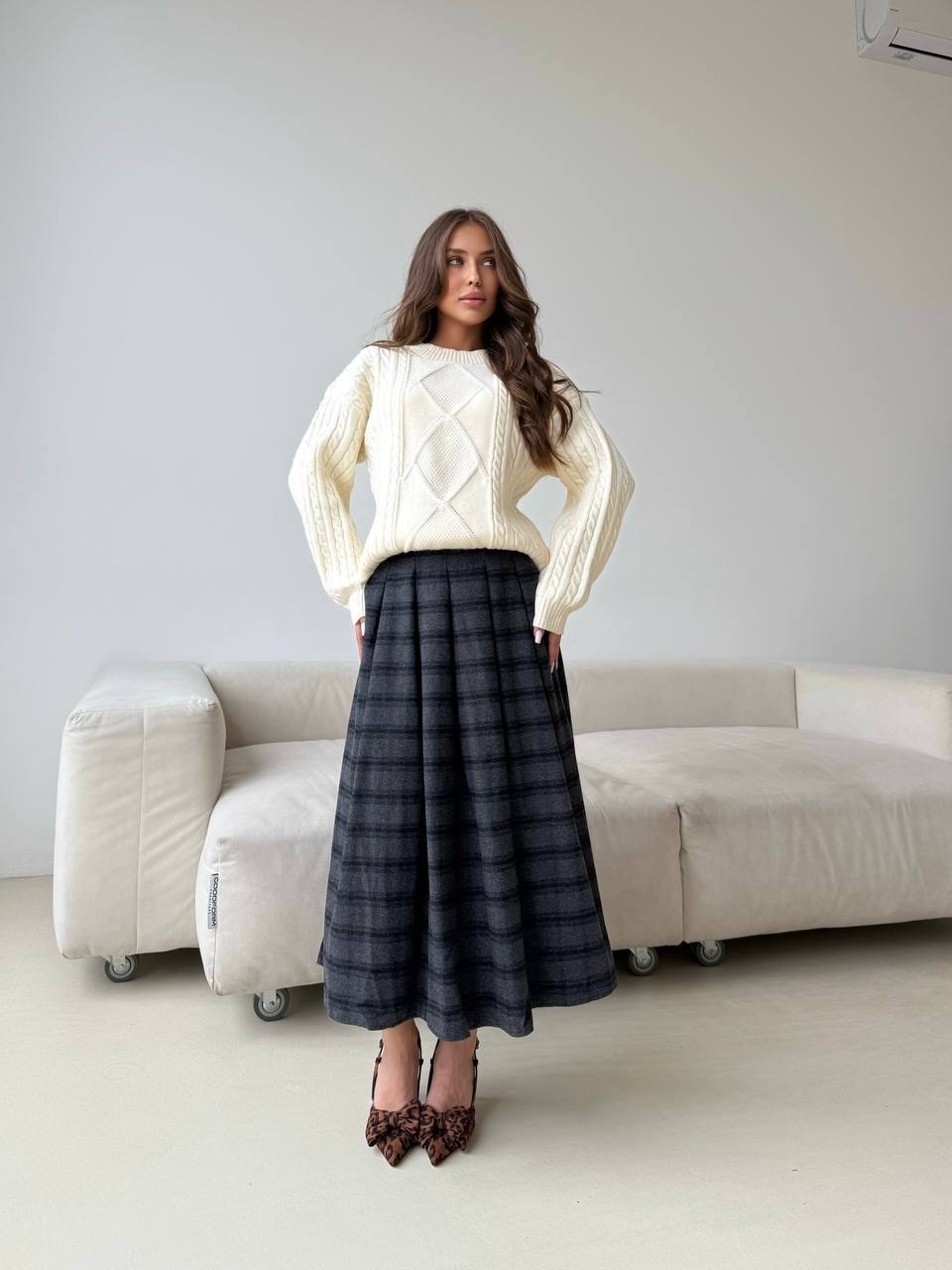 юбка миди,юбки длинные,юбки в клетку,клетчатая юбка,юбка миди в клетку