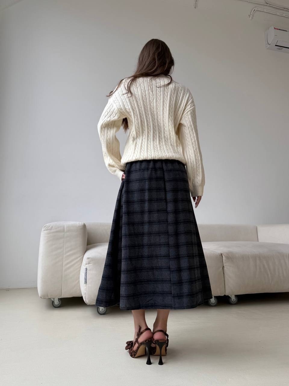 юбка миди,юбки длинные,юбки в клетку,клетчатая юбка,юбка миди в клетку