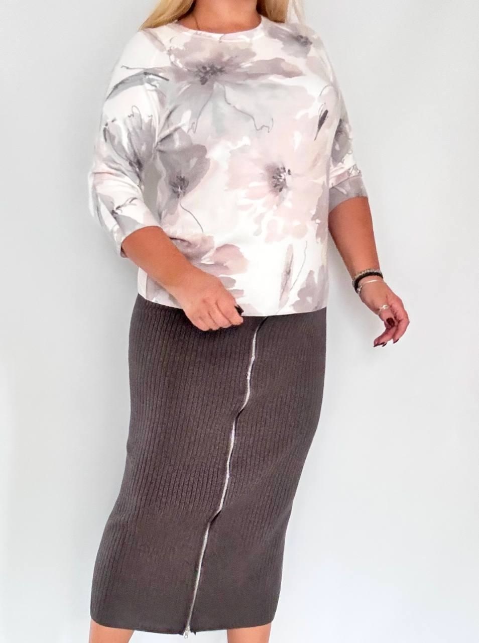 кофта юбка,трикотажная юбка,юбки женские,юбки больших размеров,женские костюмы с юбкой