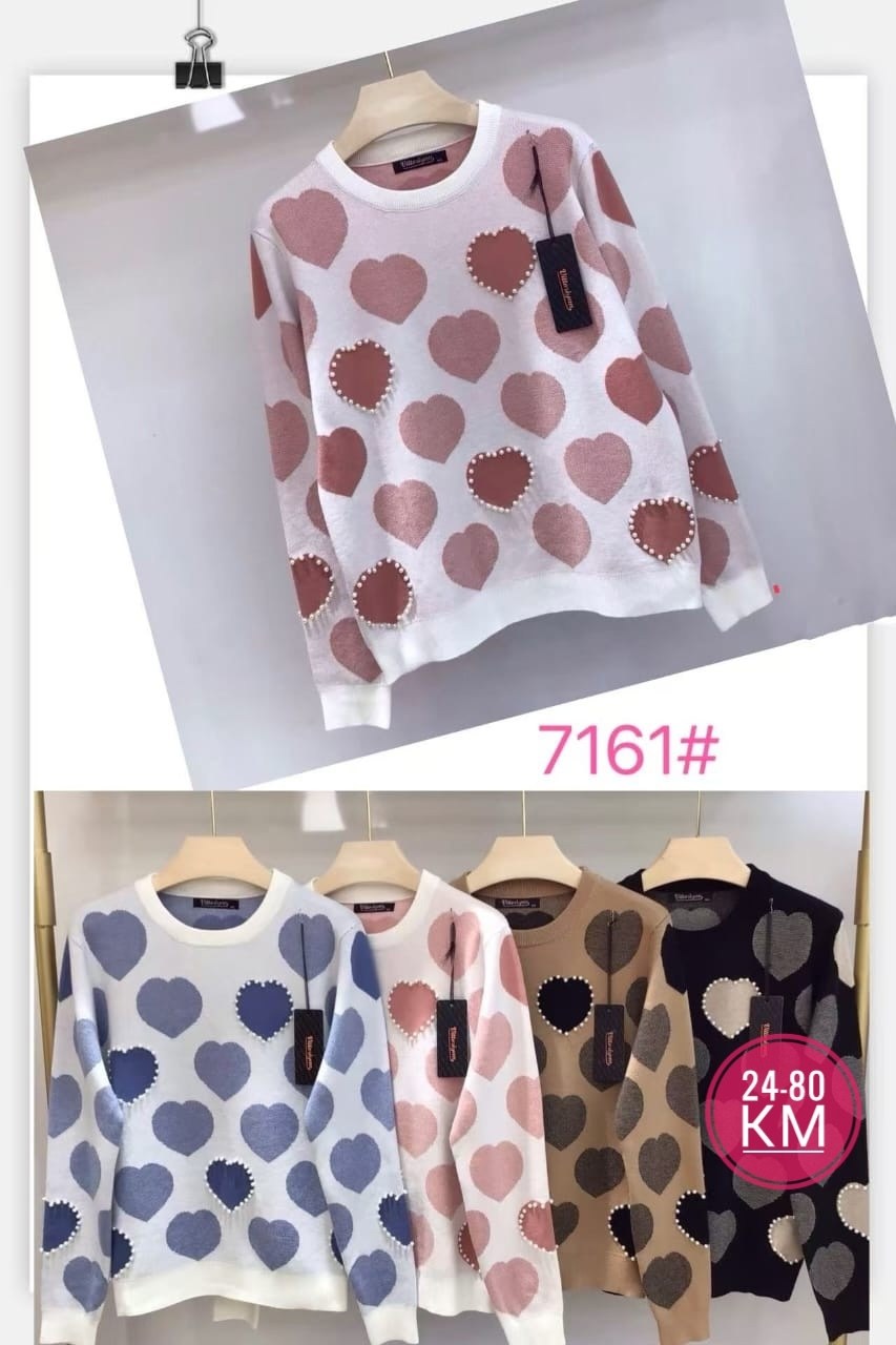 свитера женские,женский вязаный свитер,модные свитера,свитер с сердечками,свитер