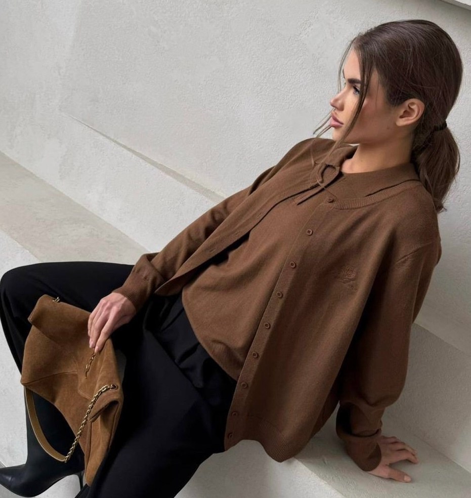 кардиган коричневый,кардиган,женский кардиган,модели кардиган,кардиган на пуговицах