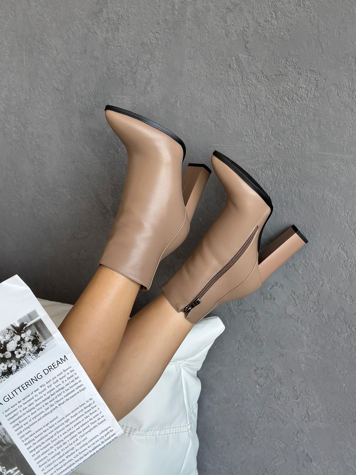 бежевые ботильоны,ботильоны женские,демисезонные ботильоны,женские ботильоны из натуральной кожи,стильные ботильоны