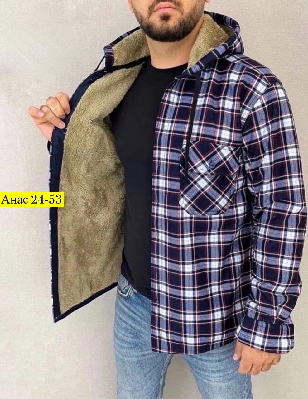 рубашка на меху,рубашка с капюшоном,мужская повседневная рубашка,мужская клетчатая рубашка,рубашка теплая на флисе