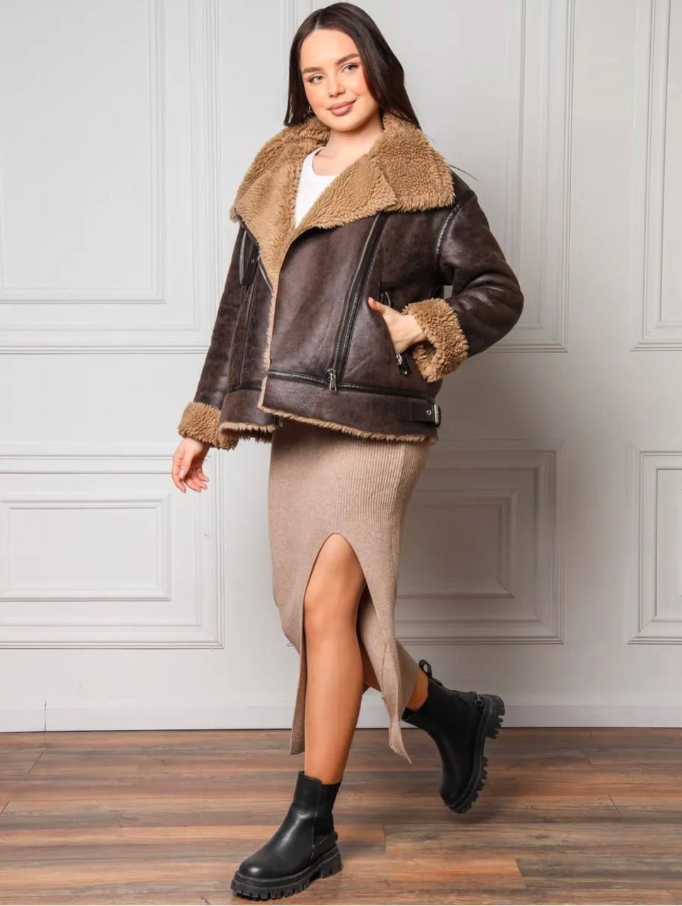 дубленка авиатор,дубленка авиатор женская,женская дубленка,дубленка авиатор зимняя,стильная дубленка