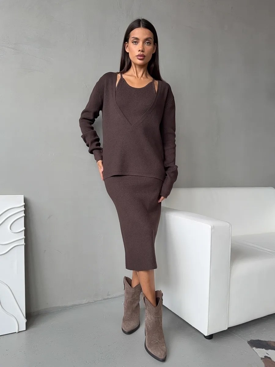 платье лапша с кардиганом,трикотажные костюмы,трикотажное платье,женский трикотажный костюм,платье кардиган