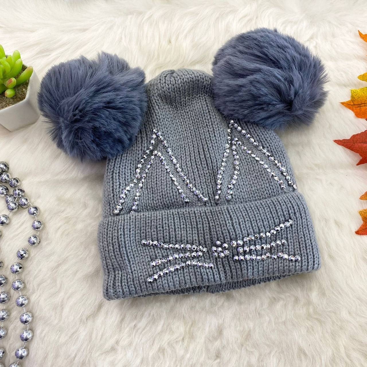 детские шапки с помпонами,детская вязаная шапка,шапка детская,шапка вязаная,детские шапки