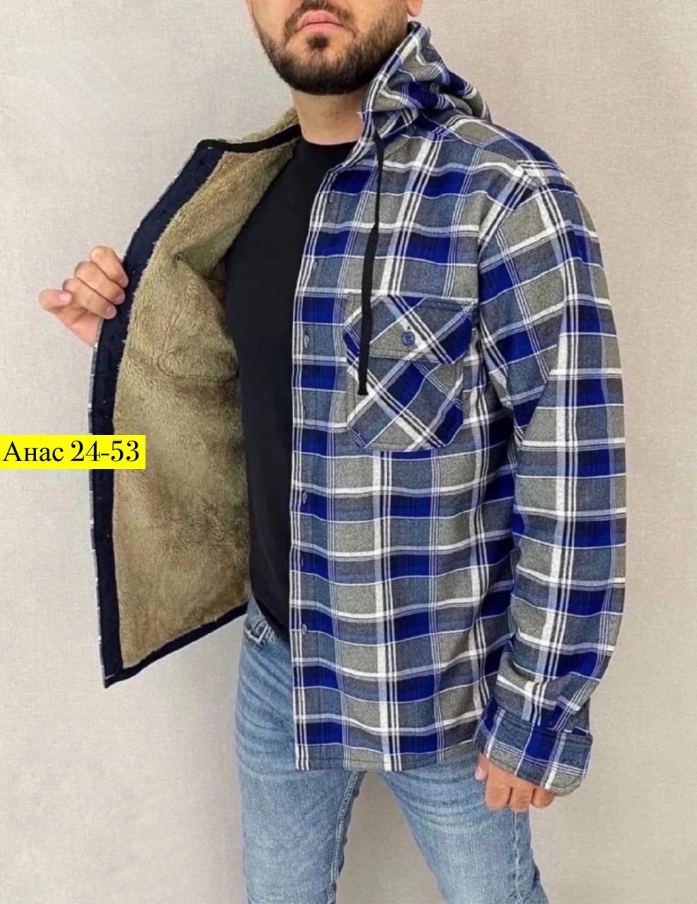 рубашка на меху,рубашка с капюшоном,мужская повседневная рубашка,мужская клетчатая рубашка,рубашка теплая на флисе