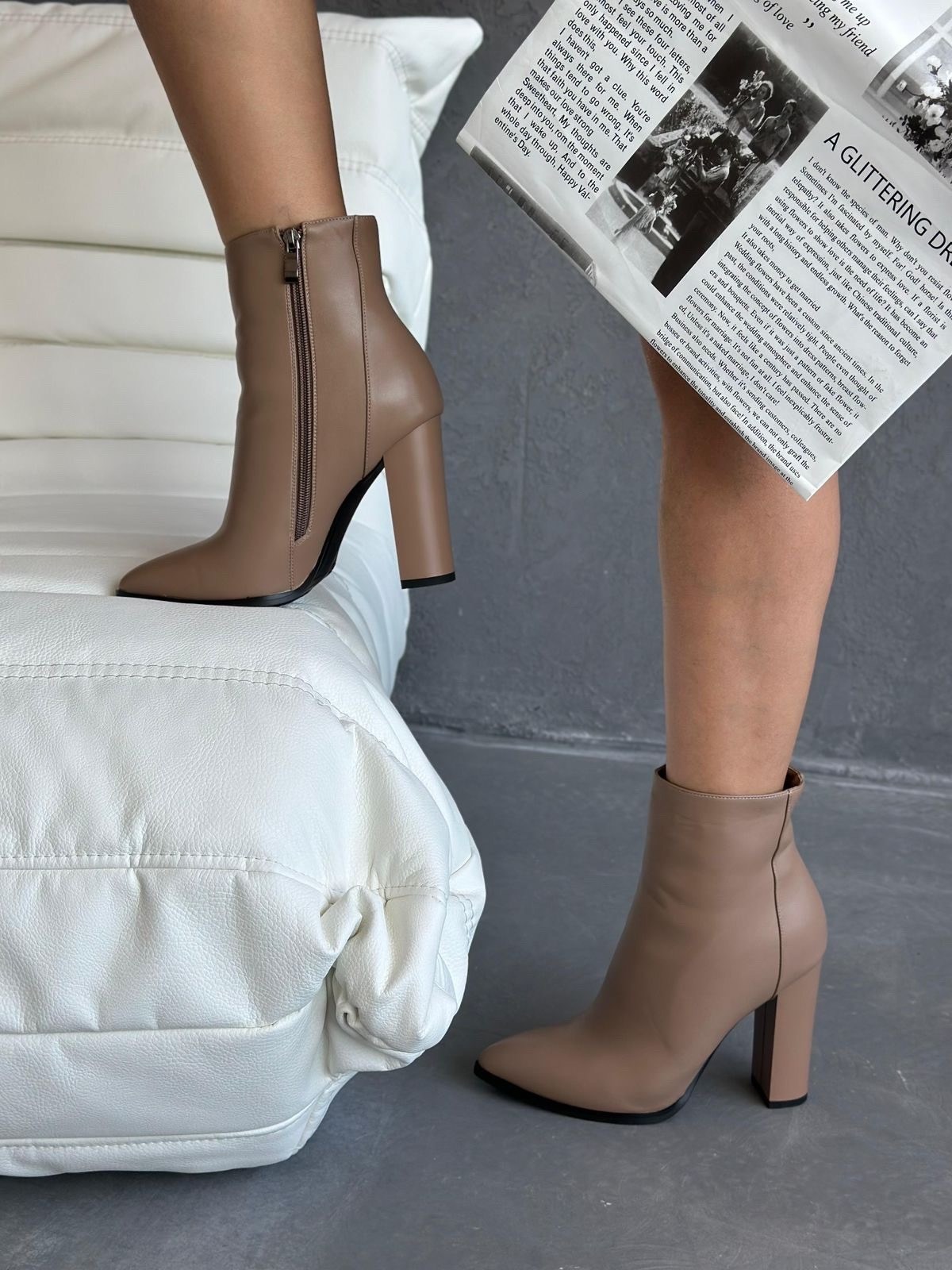 бежевые ботильоны,ботильоны женские,демисезонные ботильоны,женские ботильоны из натуральной кожи,стильные ботильоны