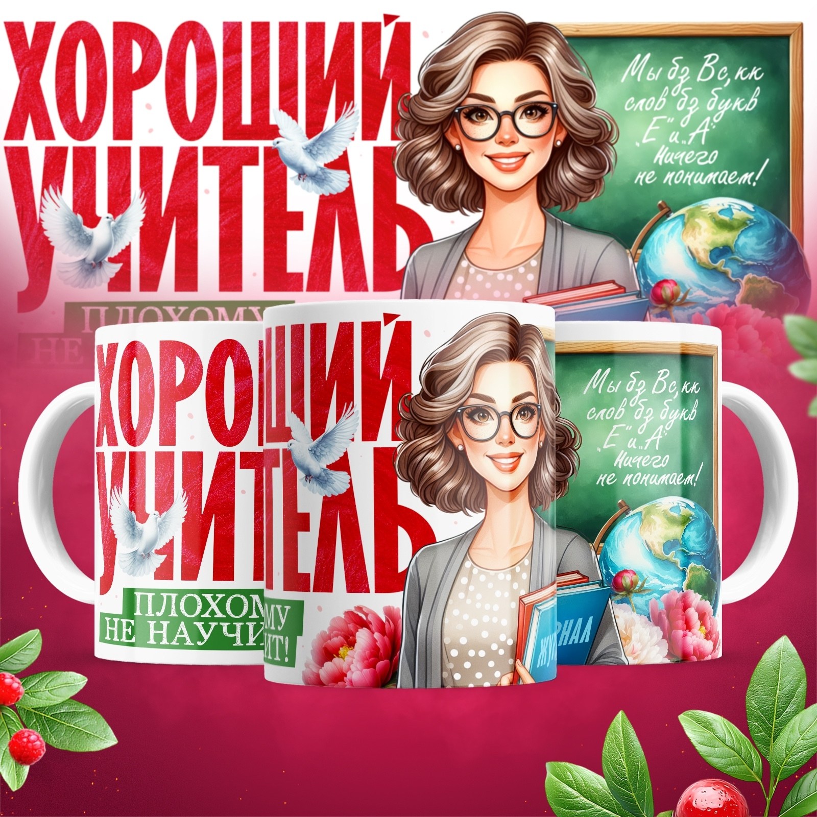 кружка самому лучшему учителю,кружка для учителя,подарки для учителей,кружка с днем учителя,ко дню учителя